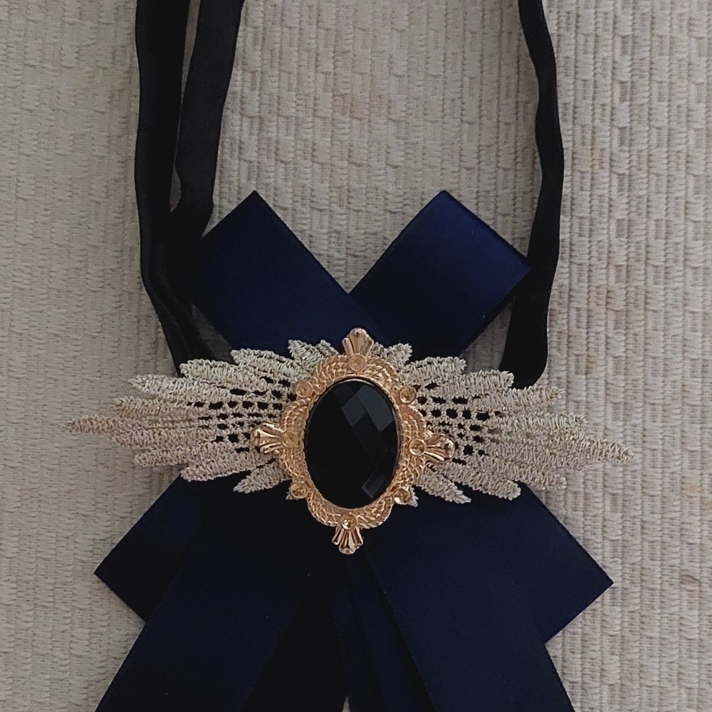 Bow Tie For Men Self tie Jabot Collar Brooch Pins Fashion Jabot Collar Necktie